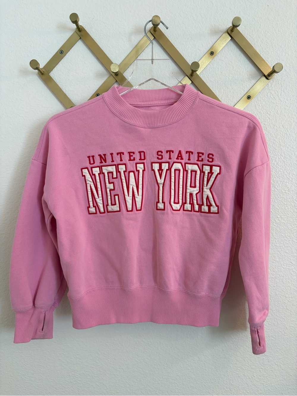 abercrombie kids Pink New York Crewneck Sweatshirt